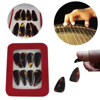 

8PCS/Set Guzheng Imitation natural Gu Zheng Nail Withe Tape Musical Accessories Guzheng Finger Picks