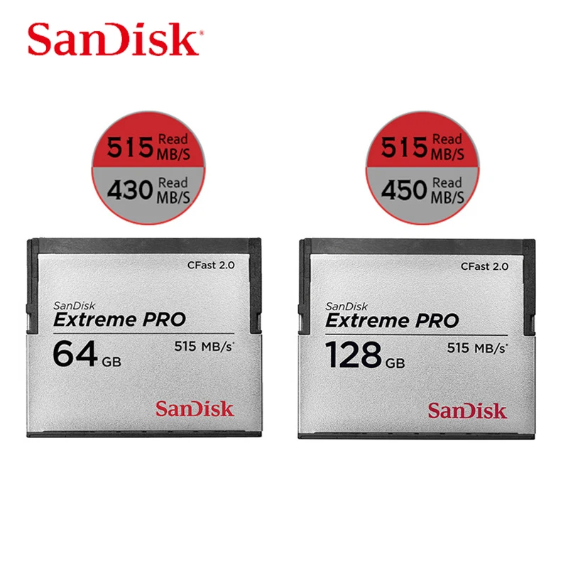 Sandisk Экстремальный PRO CFAST 2,0 карта памяти 128 Гб 64 Гб CF карта 64 128 Гб флэш-карты памяти Carte Memoire CF для камеры