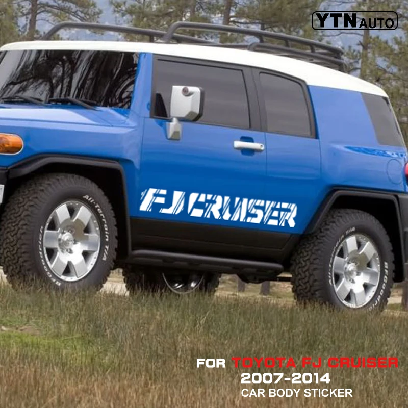 

Car decoration stickers side body door font stripe graphic vinyl car accessories decals custom for toyota FJ CRUISER 2007-2014