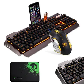 

Wired Gaming Keyboard Mouse Combos Mechanical Feeling LED Backlit USB Ergonomic Keyboards For Gamer PC Laptop