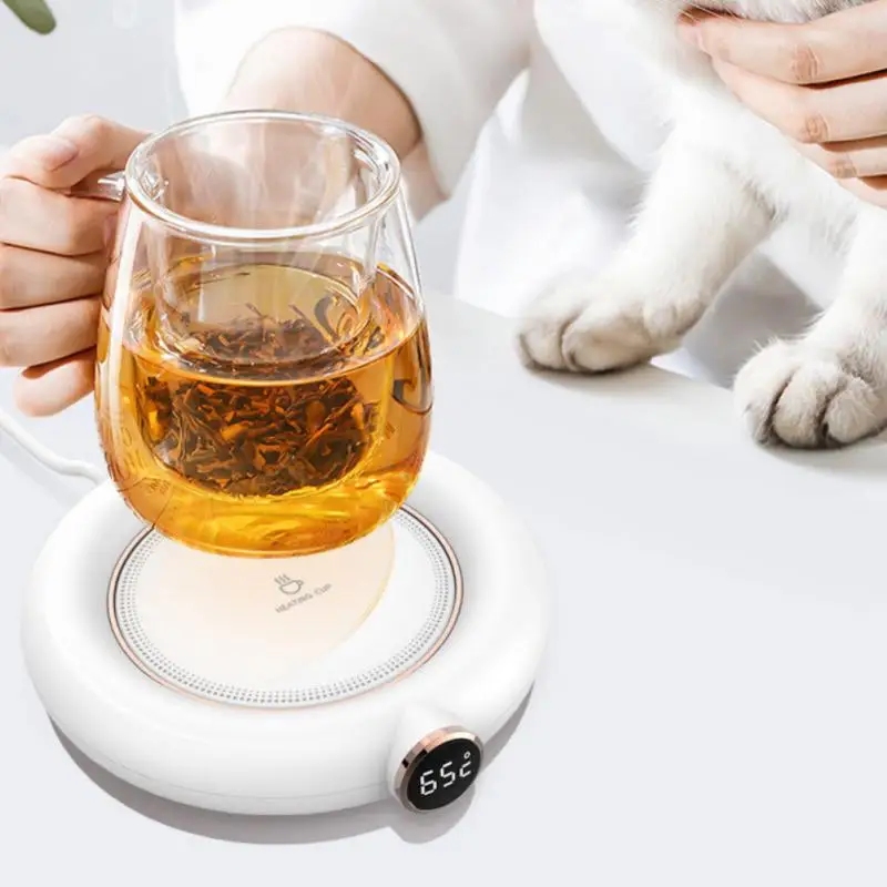Chauffe-biberon portable USB chauffant tapis de tasse chaud maison numérique température réglable chauffe-biberon pour bébé cadeau d'hiver pour petite amie_voghion.com