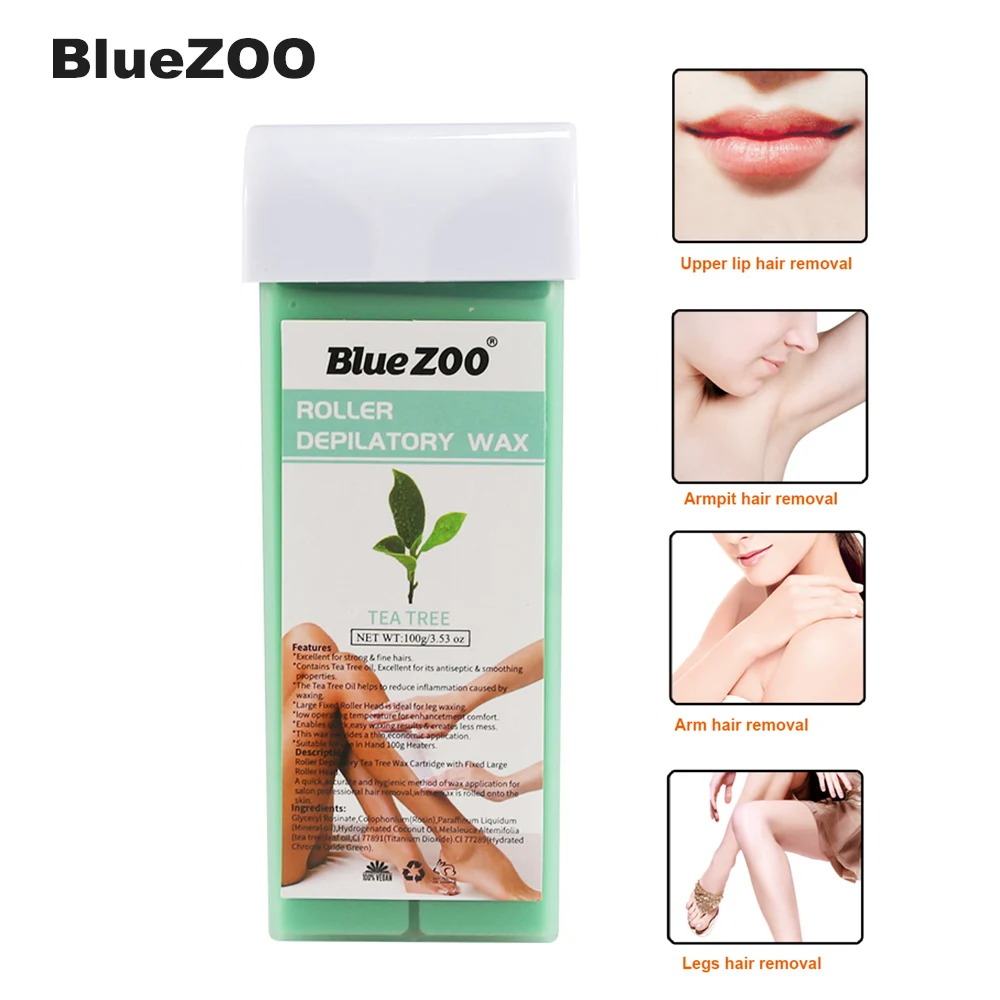 Blue ZOO, 100 г, роликовый эпиляционный воск, эпилятор для рук, ног, подмышек, тела, воск для удаления волос, несколько ароматов, инструменты для удаления волос