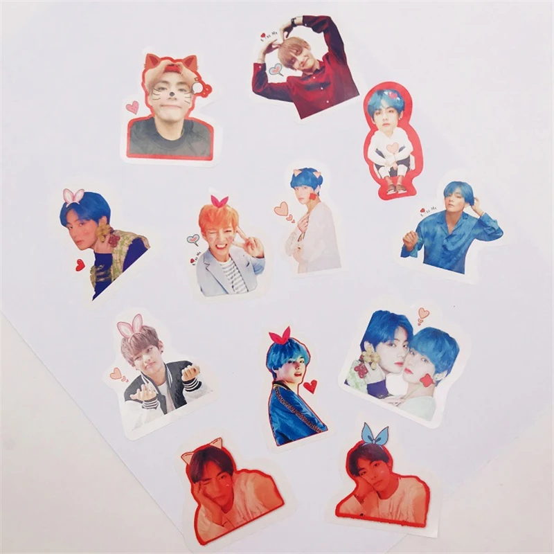 Kpop Bangtan наклейки для мальчиков Сумка багажная наклейка s холодильник наклейка s Наклейка s ручная учетная запись наклейка s Наклейка s официальная периферия