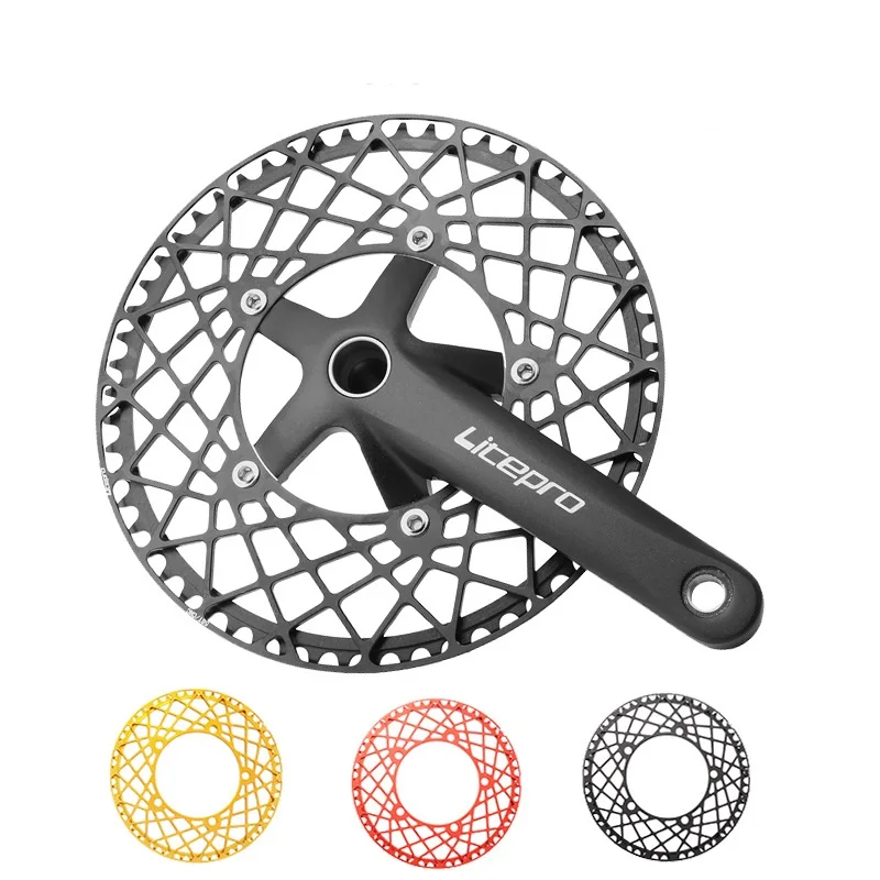 

Folding Bike Chainring 130 BCD Crankset CNC Alloy BMX Single Speed Chainwheel Road Bike Crank 53T 56T 58T Chain wheel