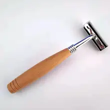 1 шт. винтажный Старый бритвенный нож с прямым краем из нержавеющей стали, Парикмахерская бритва, деревянная ручка ножа, ручной бритвенный держатель 13 см