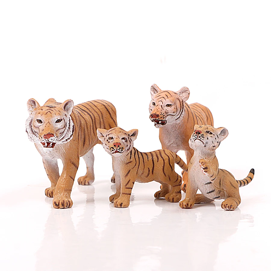 Wild Zoo Animal Tiger Model Figure Figurine Kids Toy Home Decor Collections 