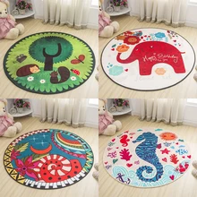 Мультяшный Коврик для пола, стул для дома, спальни, детская комната, прикроватная Милая подвесная корзина, палатка, моющийся поворотный стул, круглый ковер