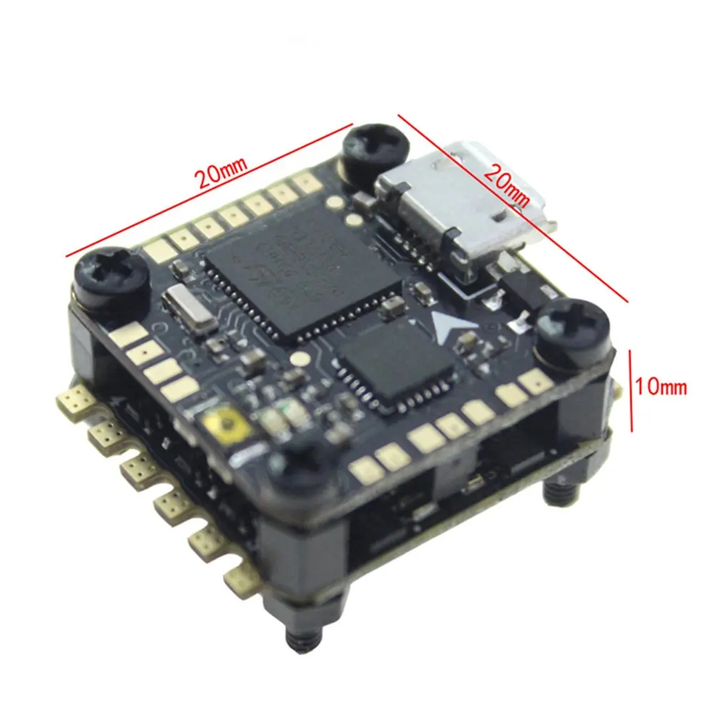 HAKRC F411 2S Flytower Контроллер полета встроенное osd 4 в 1 BLHeli 10A ESC Светодиодная лента для FPV RC Дрон