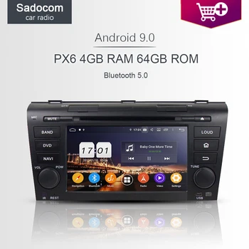 

DSP PX6 Android 9.0 2 din 8 Core 4GB +64GB Car multimedia DVD Player For Mazda 3 2003-2007 2008 2009 GPS autoradio Bluetooth 5.0