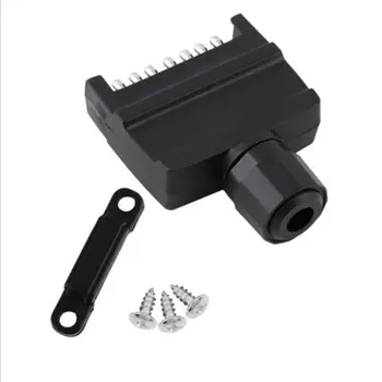 

7 Pin Replacement Trailer Truck Boat Car Socket Auto Flat Connector Adapter Plug Capacitor Cable Vehicle Accessories