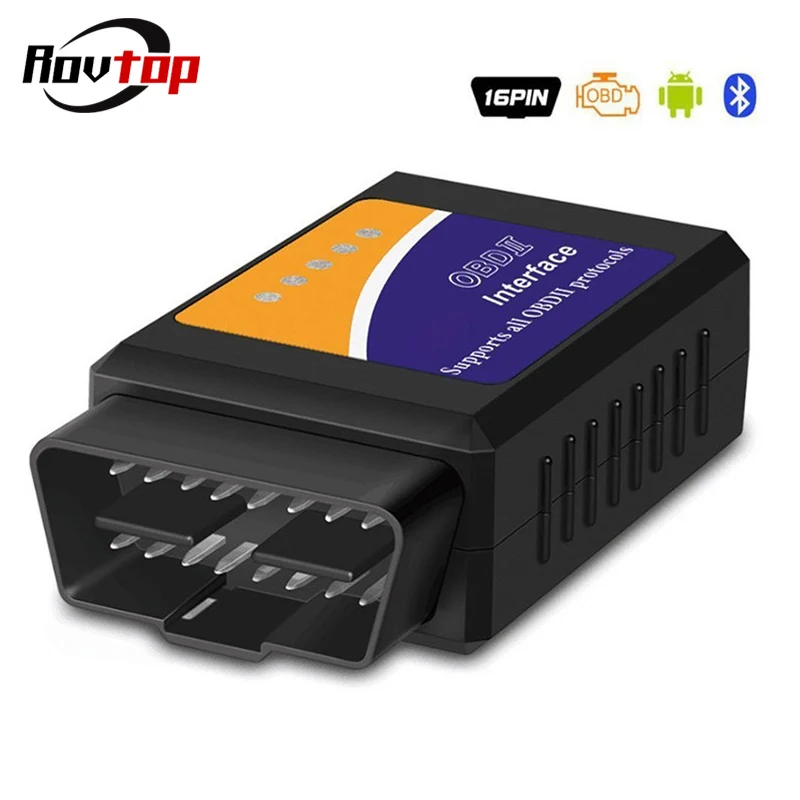 Rovtop Super ELM327 V1.5 OBD2 Bluetooth инструмент для диагностического сканирования автомобиля