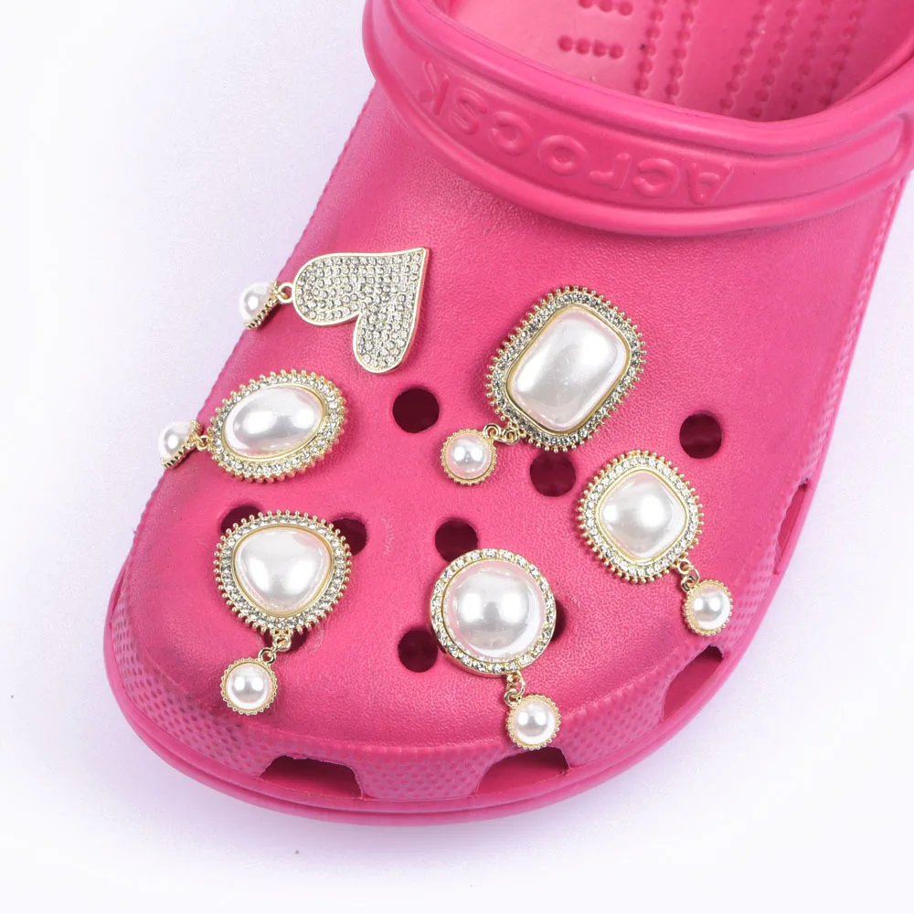 4pcs/PP0019/ Pearl Shell Parch Charm Pins & Clips Clothing & Shoe Clips Shoe Clips Jewellery Brooches Croc charm,Trendy Croc Charm,Shoe Charm,Custom crocs charm,Parch Charm 