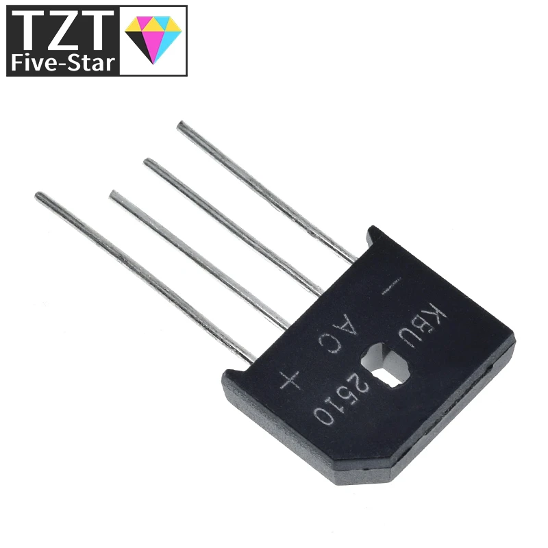 25A 1000V Diode Bridge Rectifier KBU2510 5PCS diode bridge rectifier electrical rectifier diodes rectifier diodes electrical diodes electrical component