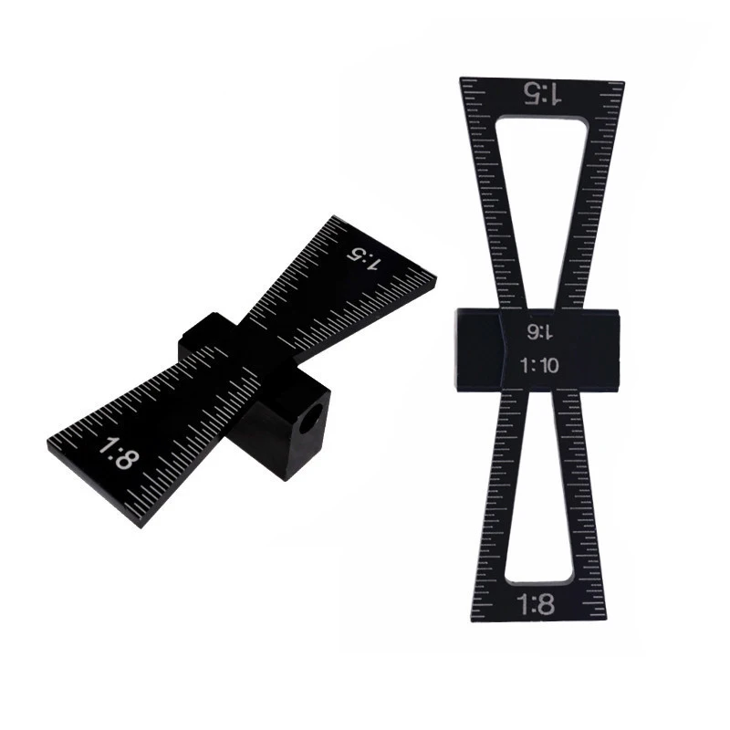 

Dovetail Marker Guide Aluminum Alloy Dovetail Gauge Guide Making Jig 1:5 1:6 1:8 1:10 Slopes for Woodworking DIY Wooden Joints
