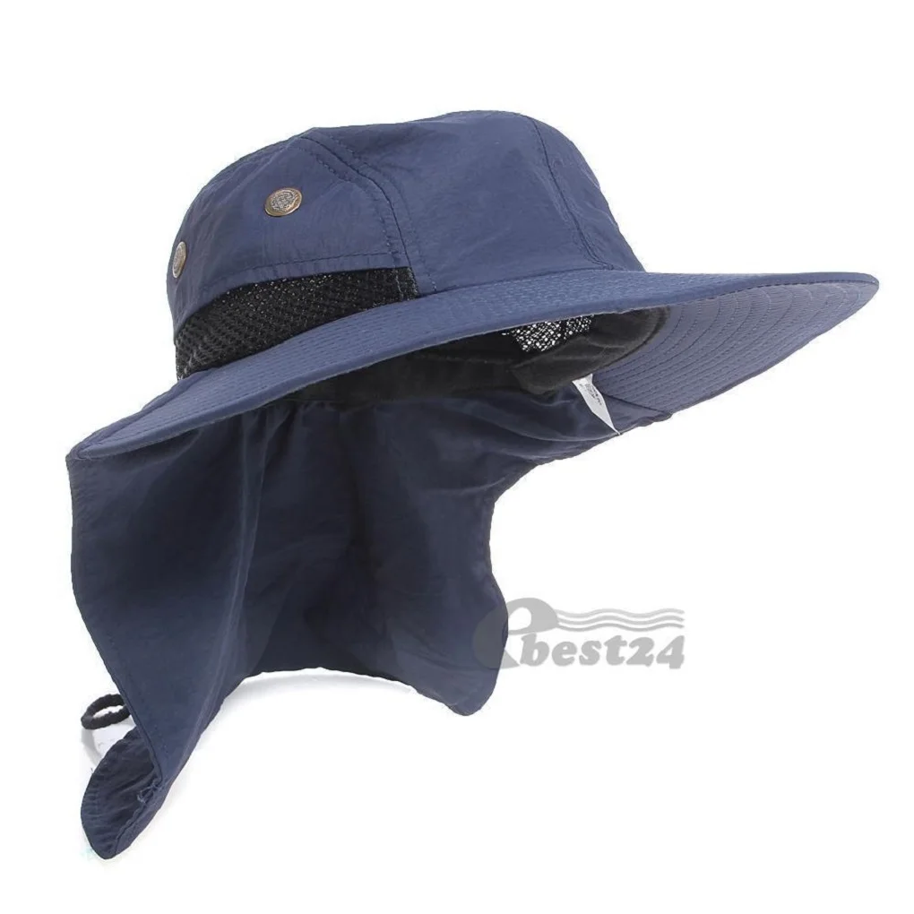 navy blue Горячая Распродажа однотонная повседневная обувь на открытом воздухе унисекс с полями, солнце блок быстро сохнет головные уборы для рыбалки, защиты от солнца Кепки Панама для альпинистов шляпа от солнца Боб удобные - Цвет: navy blue