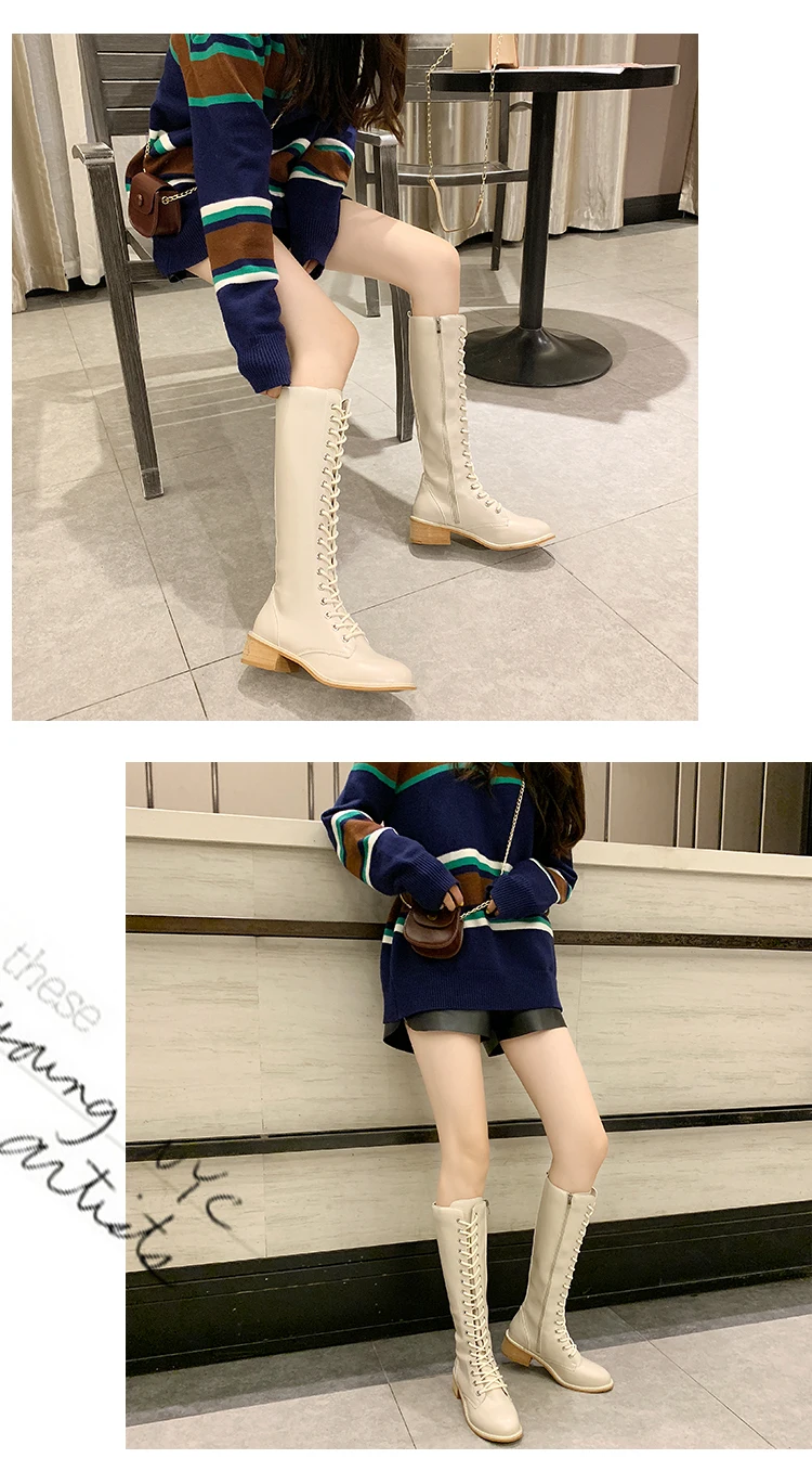 Bootee/ женские ботинки на шнуровке; женские пикантные сапоги до бедра на высоком каблуке; пикантная женская обувь на резиновой подошве; женские резиновые сапоги с круглым носком