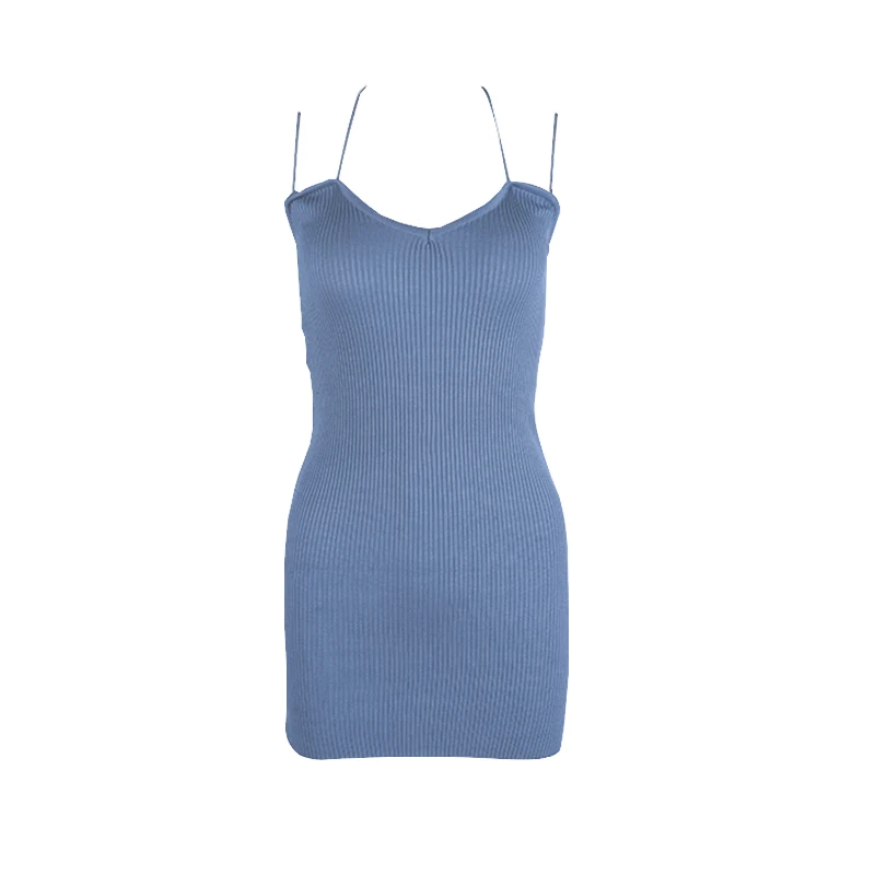 C1603-2019-summer-temperament-new-women-fashion-sexy-slim-Package-buttocks-shoulder-straps-knit-dress-cheap