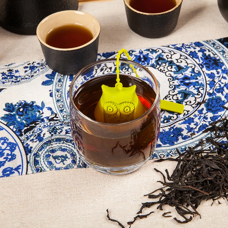 Wiilii Сова чайные заварки для рассыпчатого чая многоразовые силиконовые пакетики для рассыпчатого чая фильтр для травяного чая