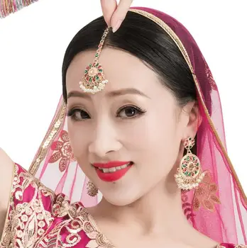 

Wholesale India Woman Girl Belly Dance Accessories Performance Accessories Headdress Earrings and Nose Ring