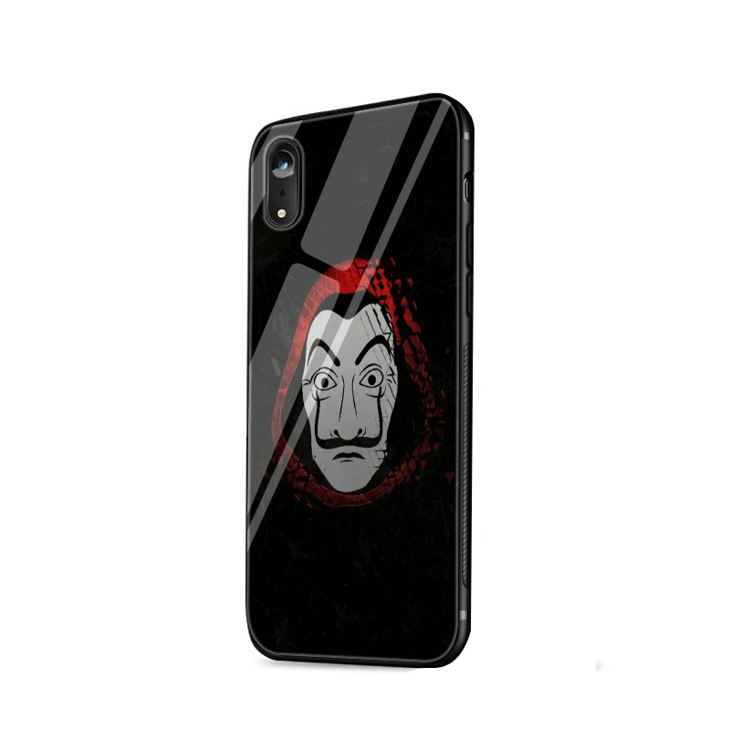 Стеклянный чехол для телефона из ТПУ стекло для Apple iPhone 5 5S SE 6 6S 7 8 Plus XR X XS максимальный чехол ТВ серии деньги Heist дом бумаги