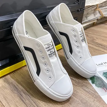 

XM35 student half slippers Korean style versatile white shoes casual men's shoes sports shoes canvas shoes girls shoes