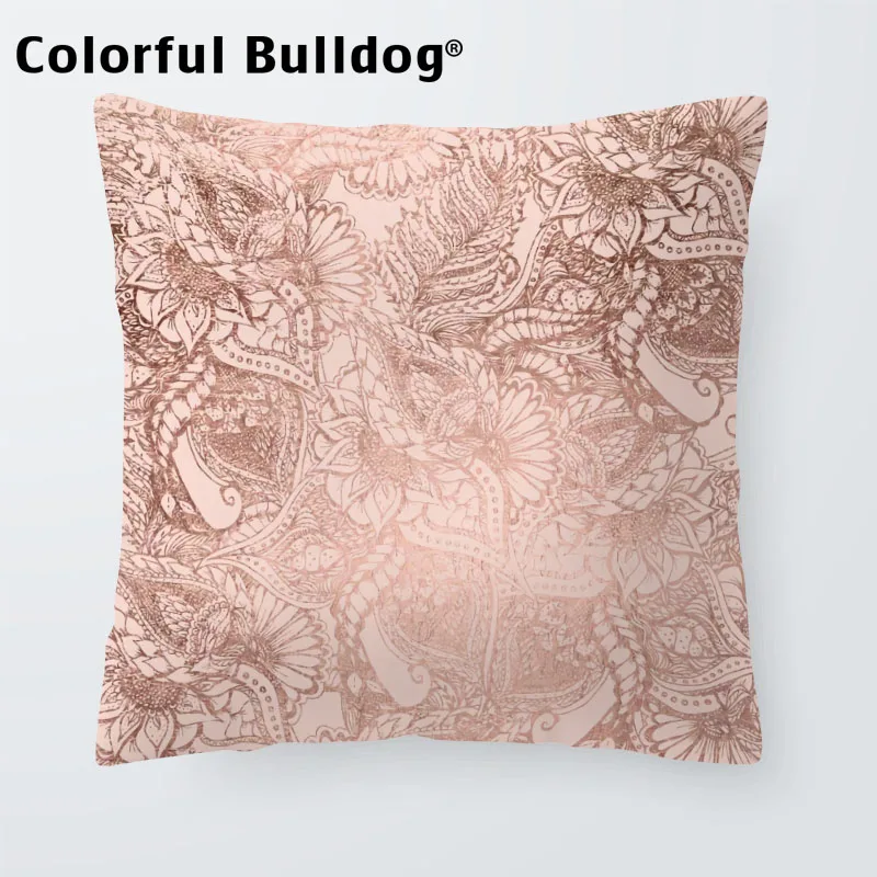 Роза Золотая подушка крышка Мрамор геометрической текстурой, скидка, накидка для подушки для домашнего декора размером 45*45 см