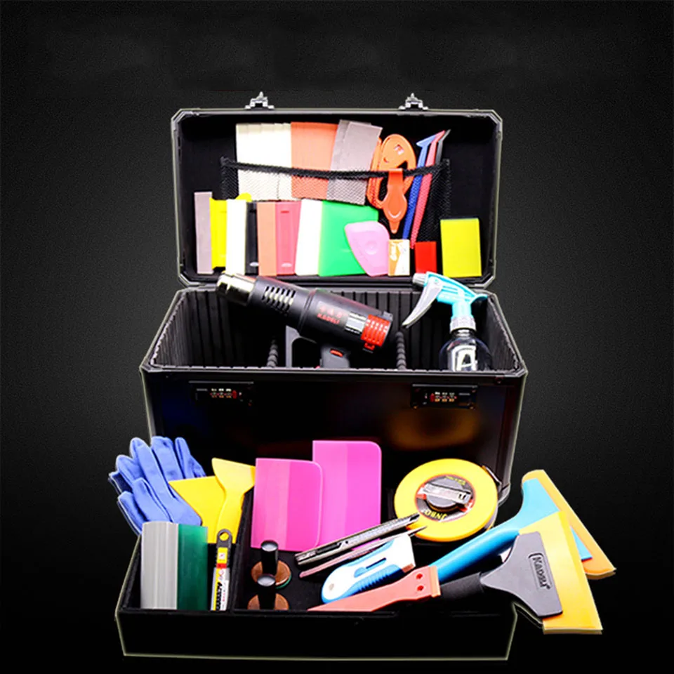 Vehicle Car Vinyl Wrap Tool Kit, Window Glass Protective Film Tint Tool Set, Window Tint Application Tools Kit KDL-13