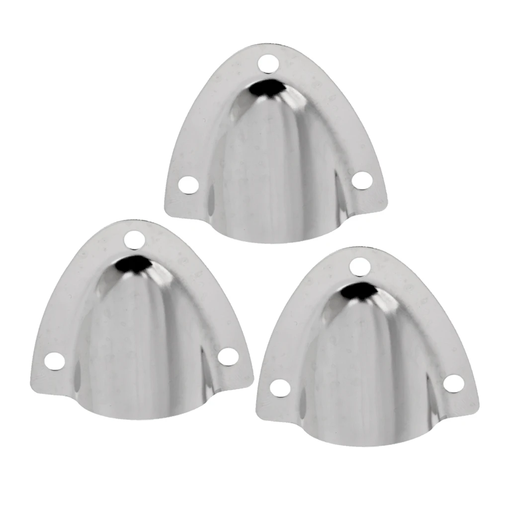3pcs Stainless Steel 316 Midget Clam Shell Wire Cable Vent Cover For Boat