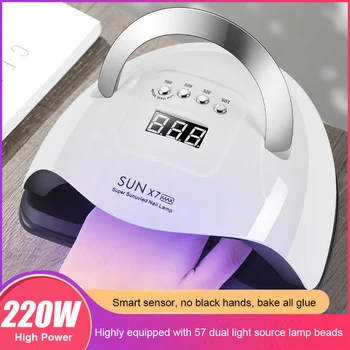 

220W 4 Speed Intelligent Induction Phototherapy Nail Lamp Nail Extension Nail Polish Baking Light Therapy Nail Dryers Nail Art
