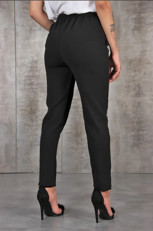 Повседневные тонкие шифоновые тонкие брюки для женщин с высокой талией черные Хаки зеленые брюки