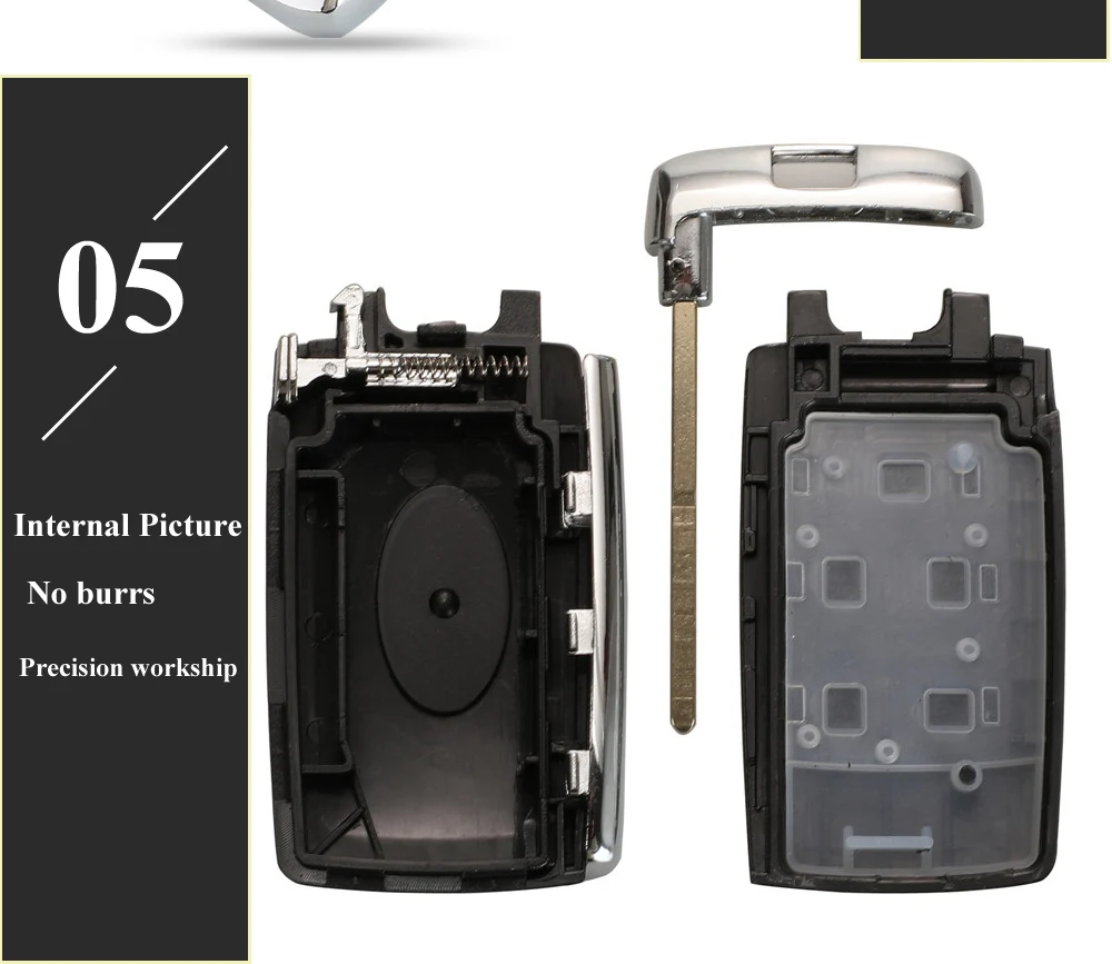 Keyforkess Aggiornato Chiave A Distanza di Shell di Caso Fob per Land Rover Range Rover LR2 LR4 fit Jaguar F-Ritmo F-Tipo XE XF XJ - He8534621160f47a981974daf9c991504q