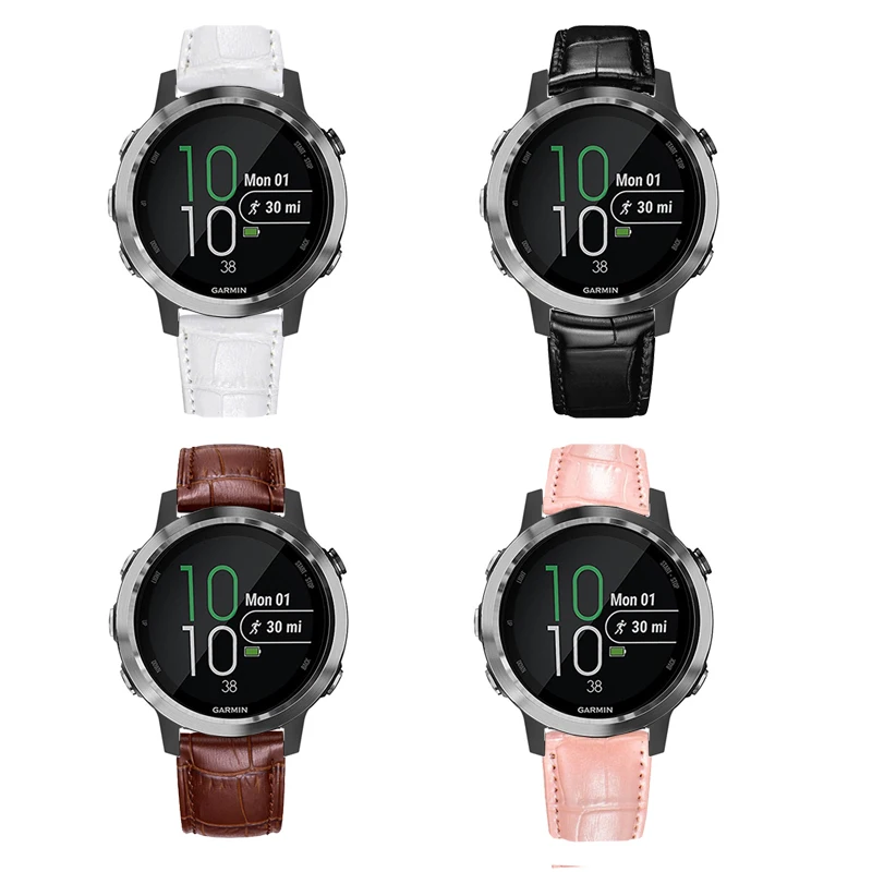 

Ремешок кожаный для наручных часов Garmin Forerunner 245 645 55 255 265 / Vivoactive 4 3 / Active 5/CAME Sq 2, 20 мм 22 мм