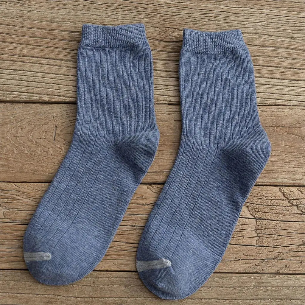 4 pair Blue 4 пара/лот осенне-зимние Хлопковые женские рождественские носки Модные дышащие носки для пар удобные повседневные носки для девочек 1012 - Цвет: 4 pair Blue