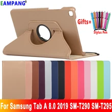 360 градусов поворачивающийся кожаный чехол для Samsung Galaxy Tab A 8,0 чехол T290 T295 SM-T290 SM-T295 подставкой Coque Funda