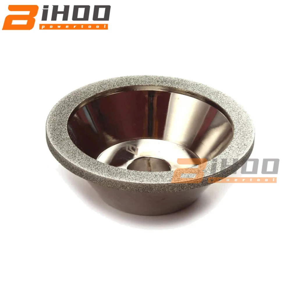 

100mm Electroplated Cup Diamond Grinding Wheel Grit 100-600 Tool Cutter Grinder 20mm Bore