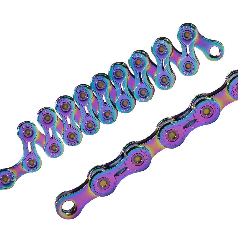 SUMC Bicycle Chain Rainbow Mountain Bike Road Bike Shifting Chain 10 11 12speed For M8000 M6000 M9100 M610 With Missinglink
