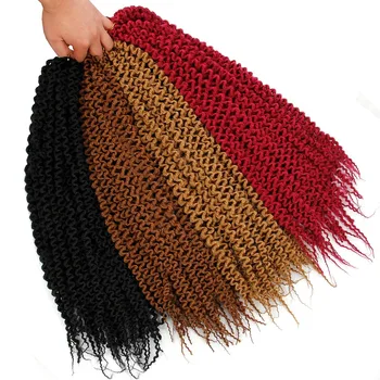 

Curly Crochet Braids Bohemian Wave 22 Inches Jamaican Bounce Freetress Crochet Hair Synthetic Braiding Hair Extensions 24 Roots