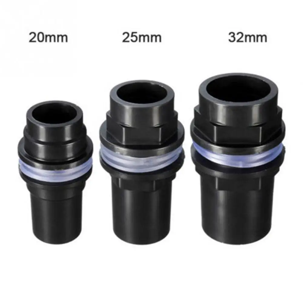 

2019 High quality 20mm/25mm/32mm Straight Tank Connector PVC Leak-proof Pipe Joint tube Adapter for Fish Tank Aquarium