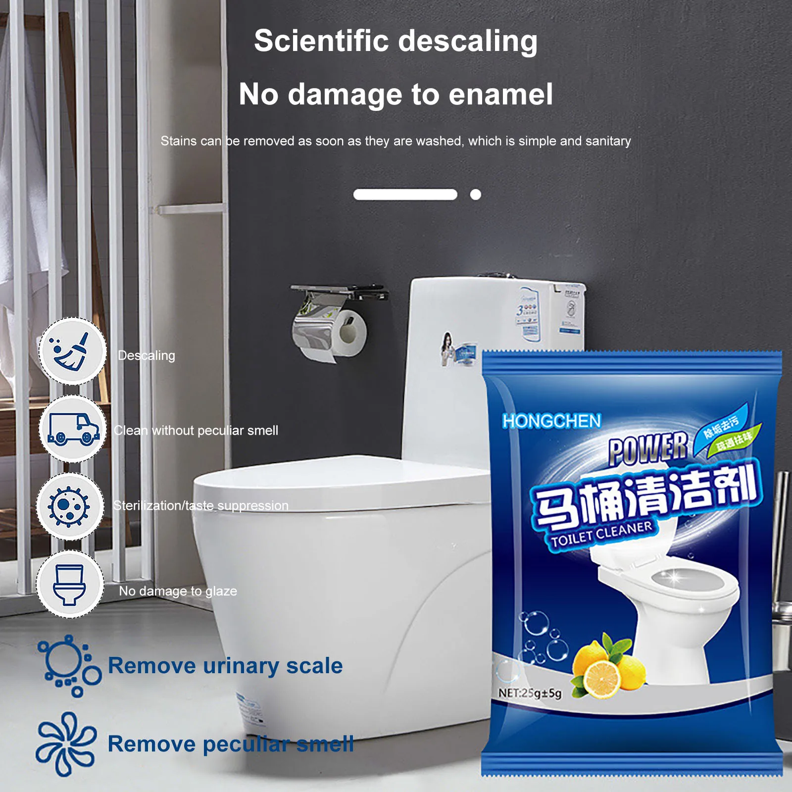 Powerful Foam Toilet Cleaner Spray Bathroom Kitchen Oil Stain Cleaning