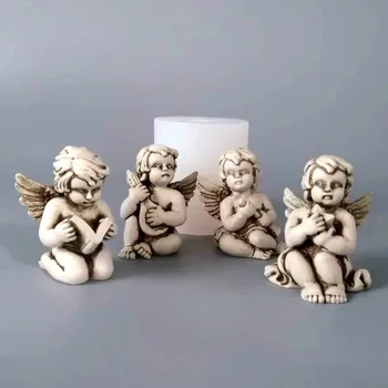 

Baroque Musical Angel Silicone Mold food Handmade Essential Oil Expanded Gypsum Soap Paraffin Candle Concrete Mold