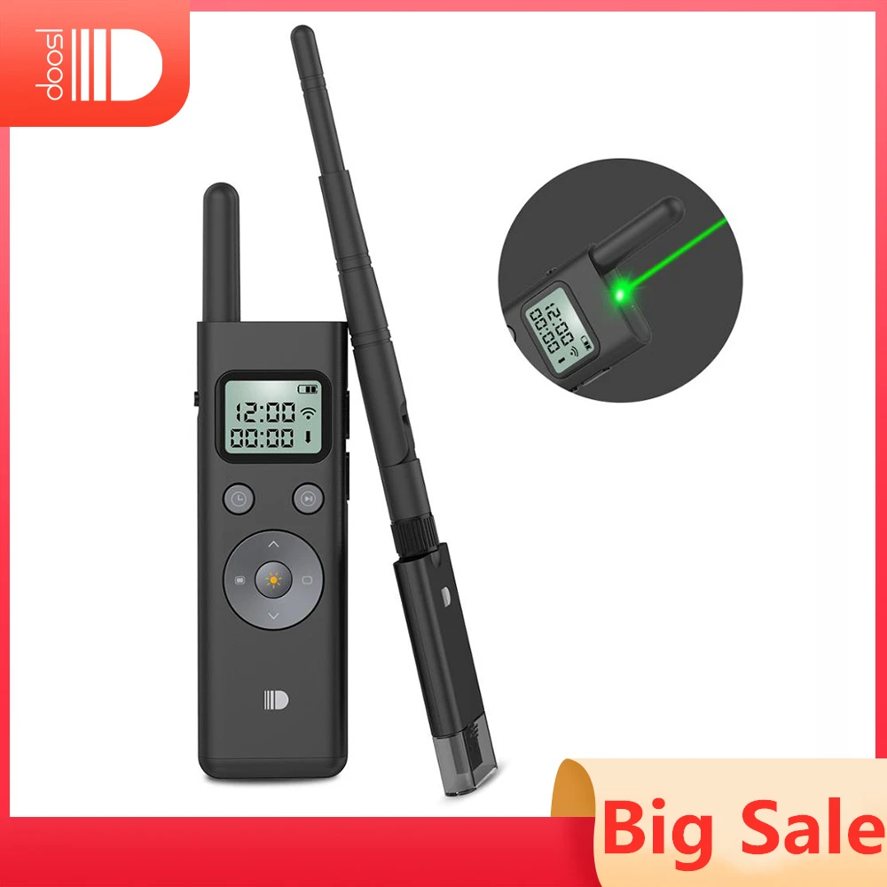 Wireless Presenter Doosl Presentation Remote with Green Laser Up to 1000 Feet Working Range for Conference Lecture Speech