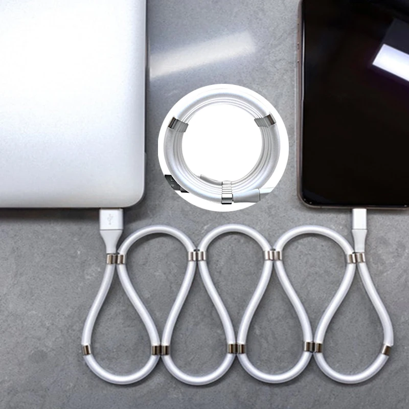Магнитный кабель для хранения 3A Micro USB Quick charge 3 0 Быстрая зарядка Магнит TypeC