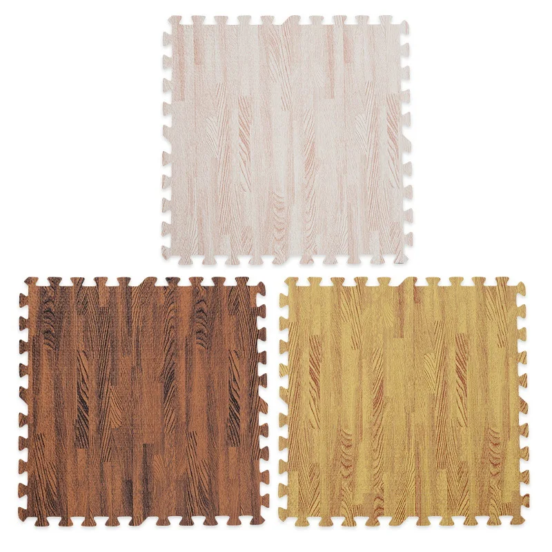 Newest Wood Grain Puzzle Mat Baby Foam Play Splicing Bedroom Thicken Soft Modern Floor Kids Rug Living Room Crawling Carpet 1pc 3