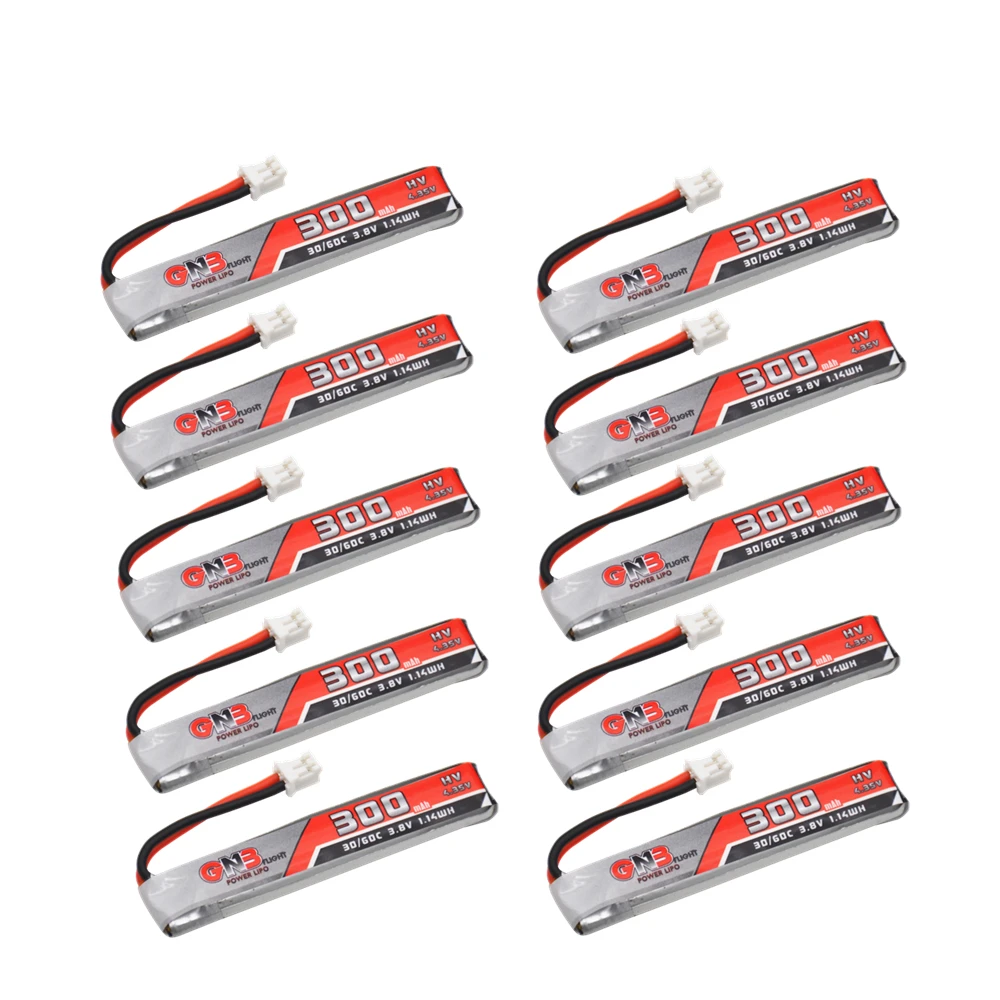 10 шт. GAONENG GNB 1S 300mAh 3,8 V 30C/60C LiHV Lipo аккумулятор PH2.0 разъем для UK65 US65 Happymodel Mobula7Snapper BetaFPV 65S Дрон