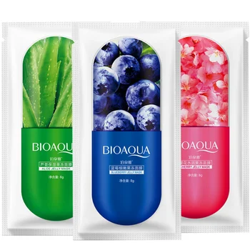 

10Pcs BIOAQUA Aloe plant jelly facial mask sleep mask cherry blossom Moisturizing Mask tender skin Sleeping face Mask skin cre