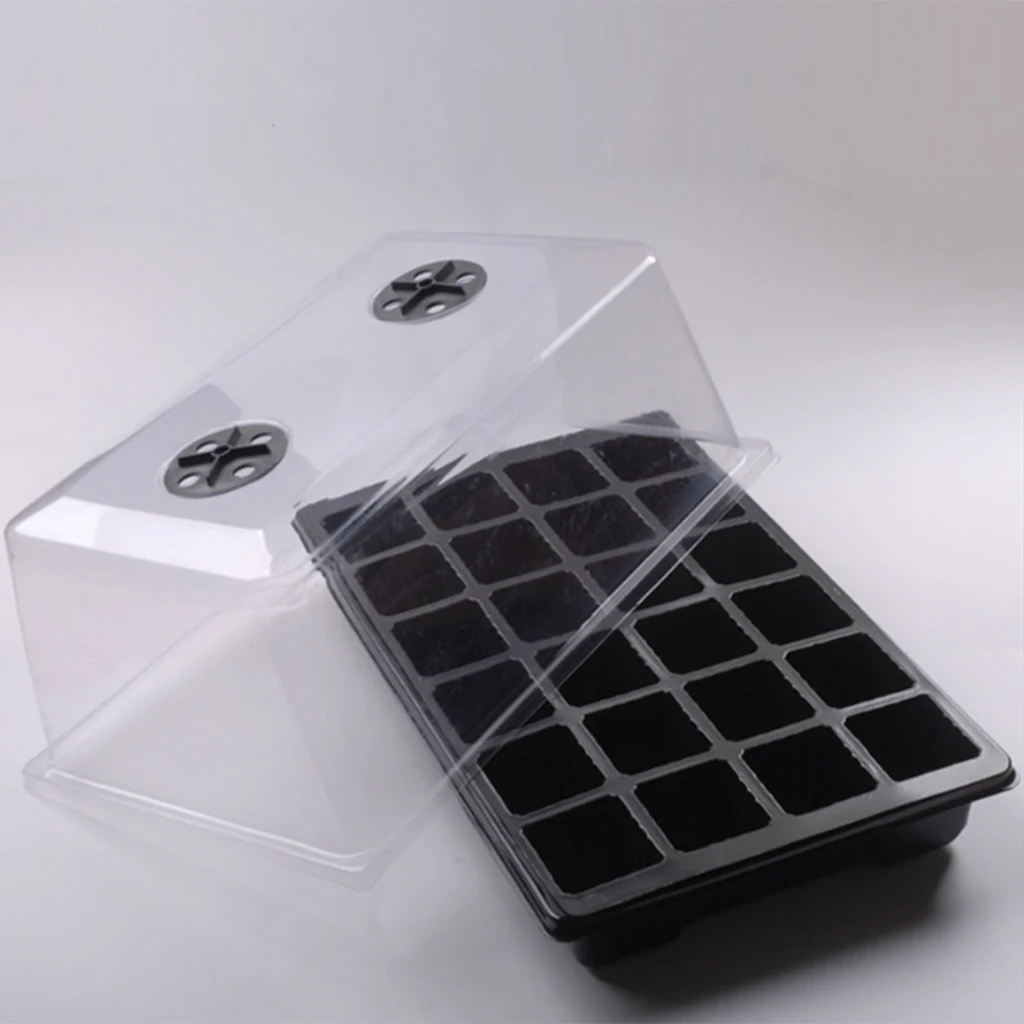 Growing Box 24 Cells Greenhouse Seed Trays Garden Tool Supplies
