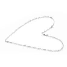 Соединенное ожерелье сердечки подходит для бусин и шармов DIY ожерелье цепь Модные женские ювелирные изделия ожерелье из стерлингового серебра ювелирные изделия