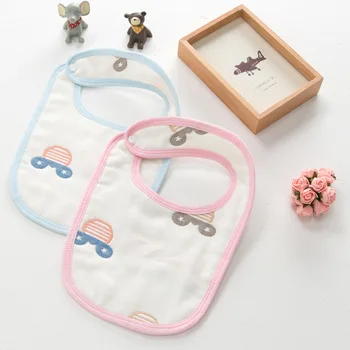 

6-Layer Cartoon Printed Bib Cotton Burp Cloth Baby Cartoon Cloth Bib Newborn Baby Boy Infant Girl Toddler Baby U-Shaped Bib