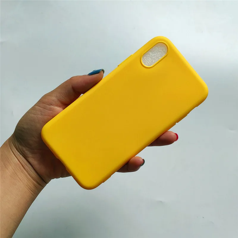 yellow Для iphone 5 7 8 plus 6 6s силиконовый чехол ярких цветов из ТПУ 1,5 мм Ультратонкий чехол из матового силикона чехол для iphone X XR XS XSMAX Модный чехол - Цвет: yellow