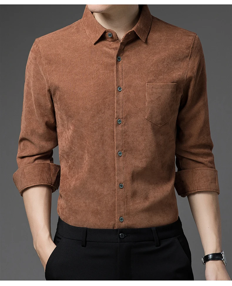 Prada Chemise Boutonnée En Velours Côtelé En Coton Vert Ref.755986